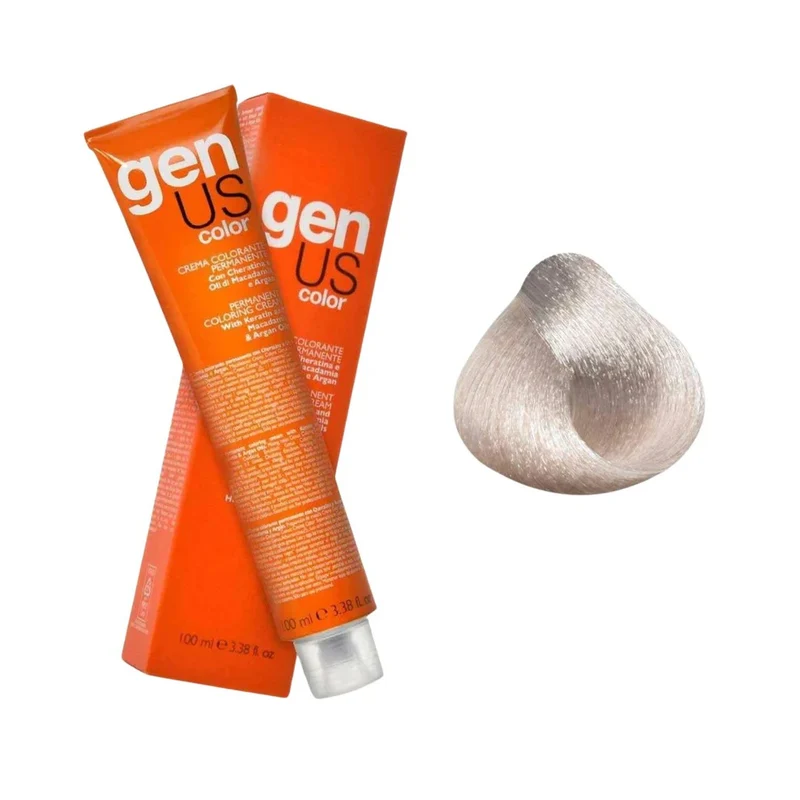 Genus Crema Colorante Permanente - 11.02 Super Biondo Platino Naturale Irisè 100ml