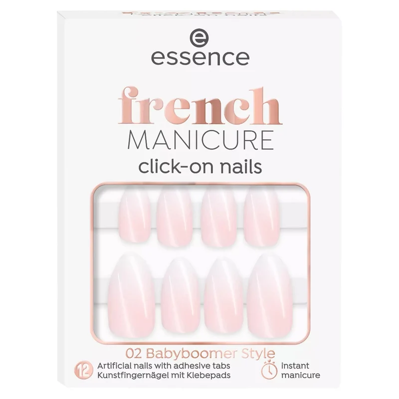 Essence French Manicure Click On Nails - 02 Babyboomer Style