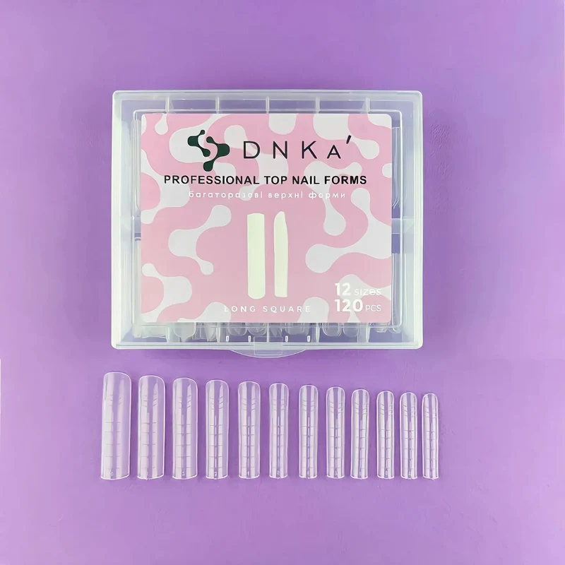 Dnka' Professional Nail Forms 120pz Long Square