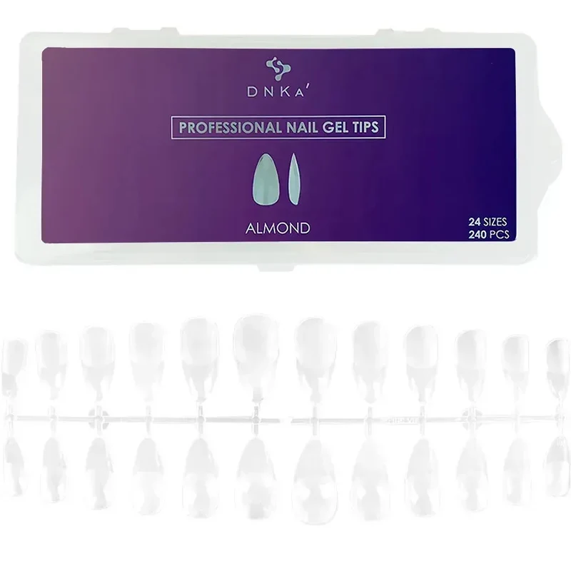 Dnka' Professional Almond Nail Forms 240 pcs 24 sizes
