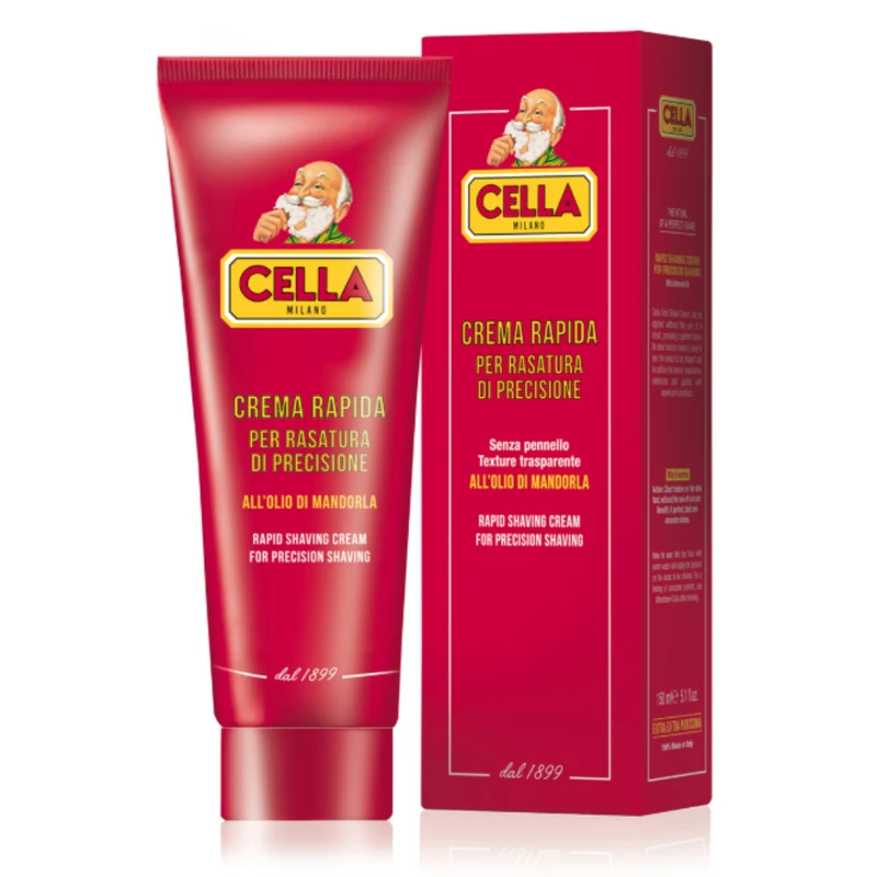Cella Milano Crema Rapida per Rasatura di Precisione All'olio di mandorla 150ml