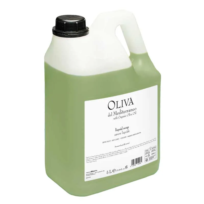 Sapone Liquido, tanica 5 L per dispenser - Oliva del Mediterraneo