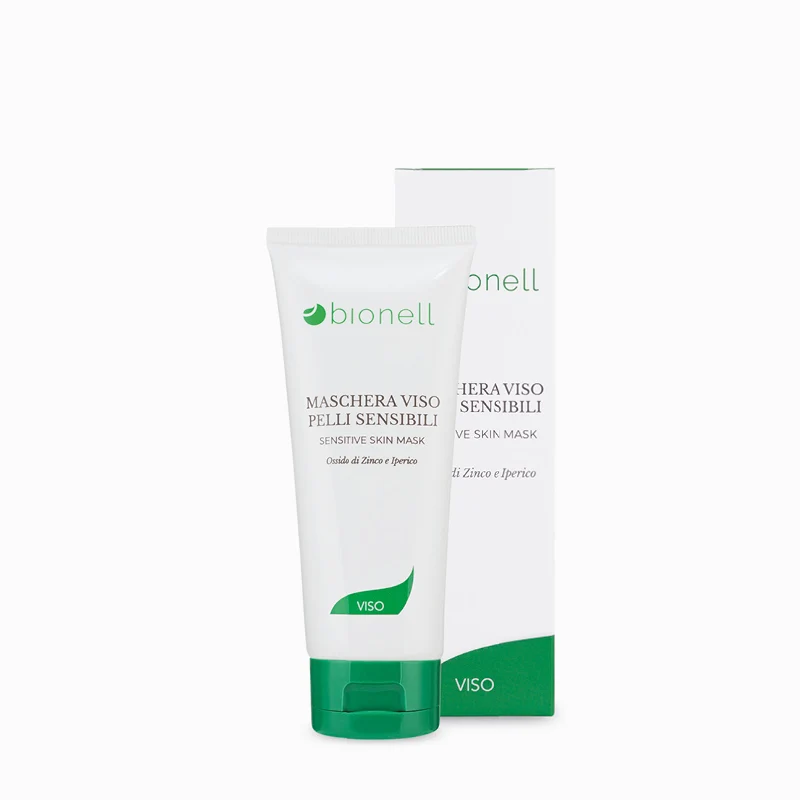Bionell Maschera Viso Pelli Sensibili - Ossido di Zinco e Iperico 100ml
