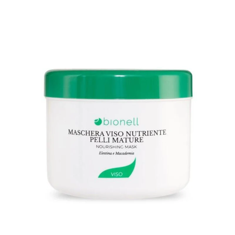 Bionell Maschera Viso Nutriente Pelli Mature - Elastina e Macadamia 500ml
