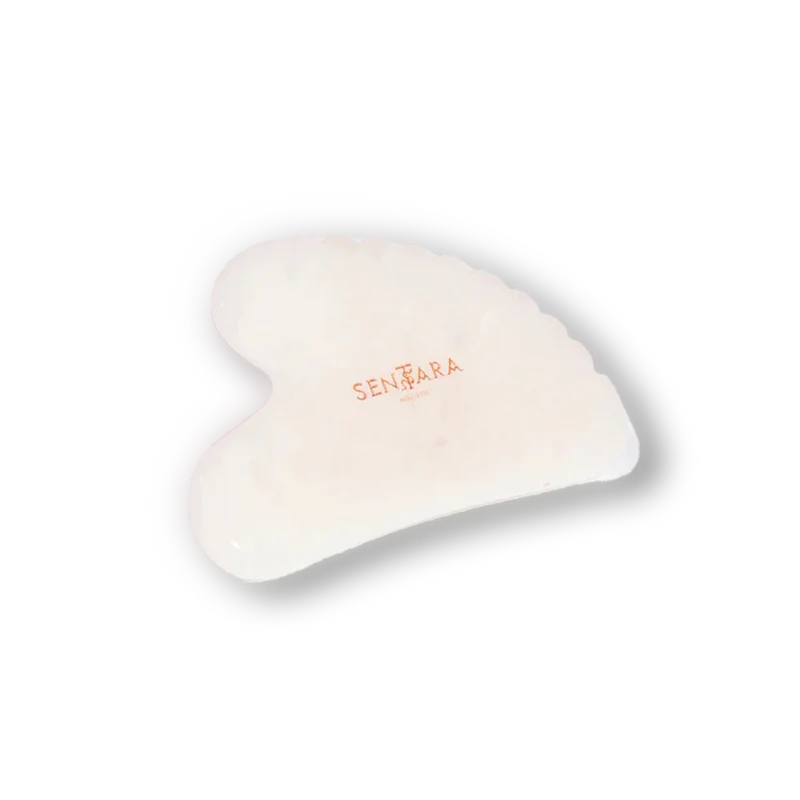 Gua Sha 'White Jade Heart With Teeth'