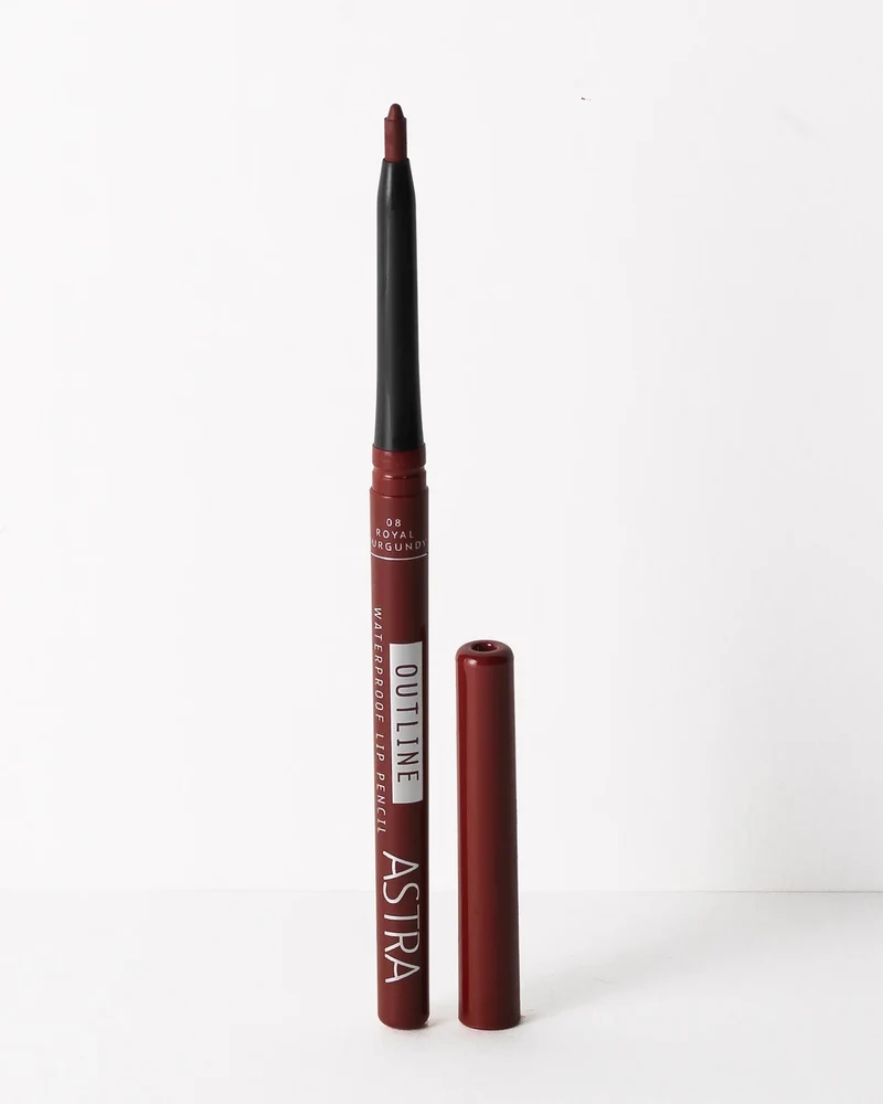 Astra Outline Lip Pencil Waterproof - 08 Royal Burgundy