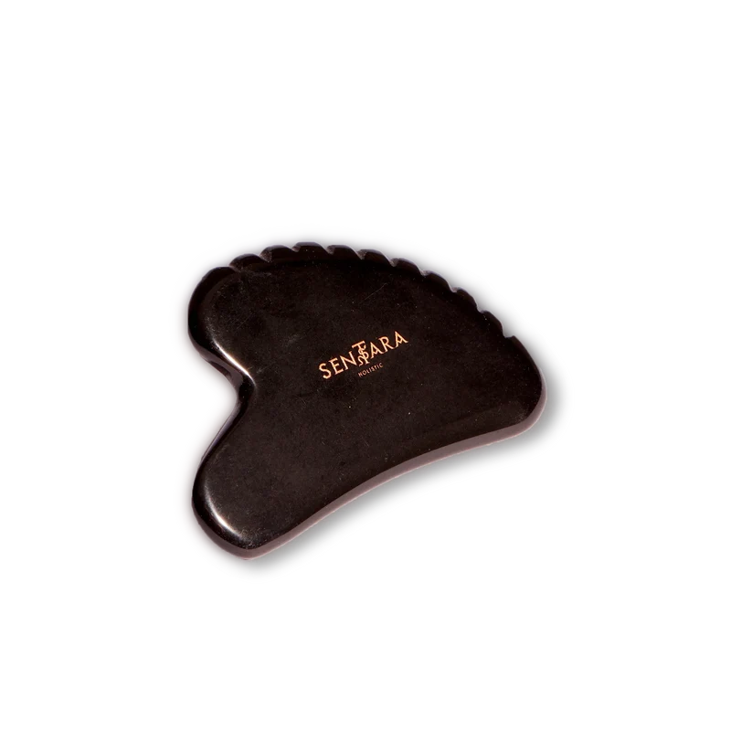 Gua Sha 'Black Obsidian Heart With Teeth'