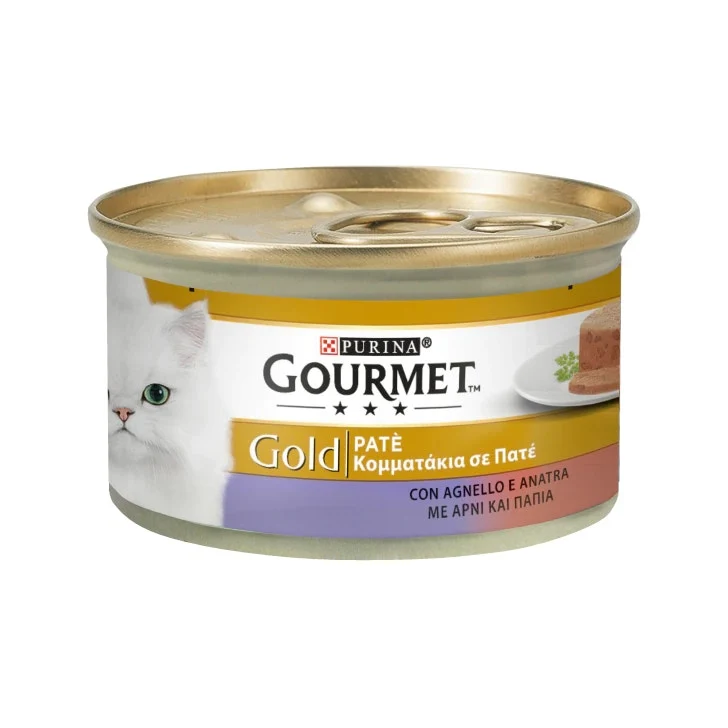 Purina Gourmet Gold PatÃ¨ Con Agnello E Anatra Per Gatti Lattina 85g