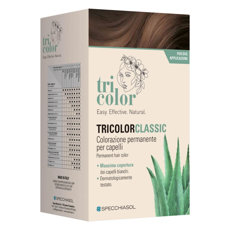 Specchiasol Tricolor Classic 6,07 Noce 2 Tubi 50ml 2 Shaker 50ml + 4 Bustine 8ml