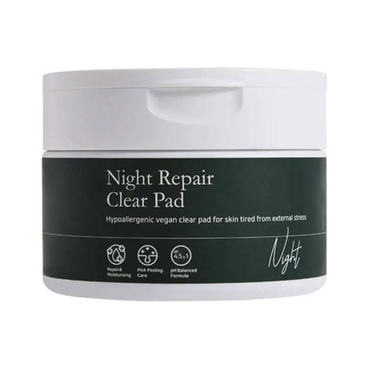 NOAV Night Repair Clear Pad 250ml / 70pads - Toner pad coreani esfolianti