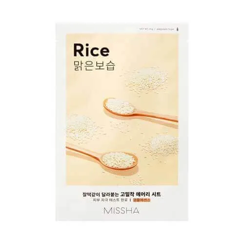 MISSHA Airy Fit Sheet Mask Rice 19g - Maschera viso al riso