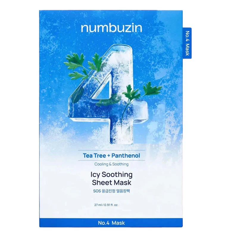 NUMBUZIN No.4 Icy Soothing Sheet Mask 27g - Maschera viso coreana rinfrescante