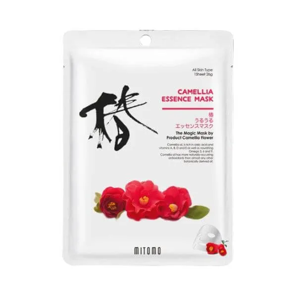 MITOMO Camelia essence mask 26g - Maschera viso giapponese alla Camelia