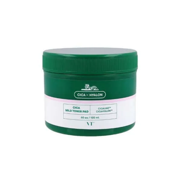 VT COSMETICS Cica Mild Toner Pad 60ea 130ml - Pad esfolianti e lenitivi