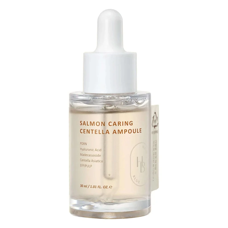 HEVEBLUE Salmon Caring Centella Ampoule 30ml - Siero coreano PDRN e Centella