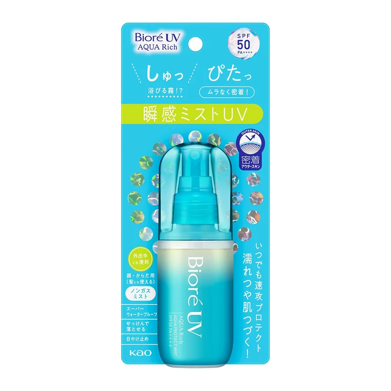 BIORÉ UV Aqua Rich Aqua Protect Mist SPF50+ PA++++ 60ml - Protezione solare mist