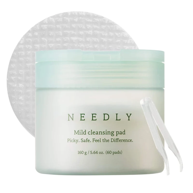NEEDLY Mild Cleansing Pad Makeup Remover 60 pcs 160g - Dischetti imbevuti struccanti