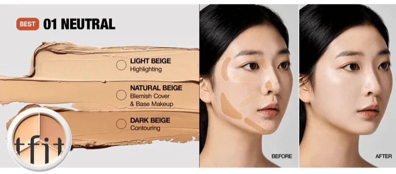 TFIT Cover Up Pro Concealer 15g - Palette Correttore/ contouring