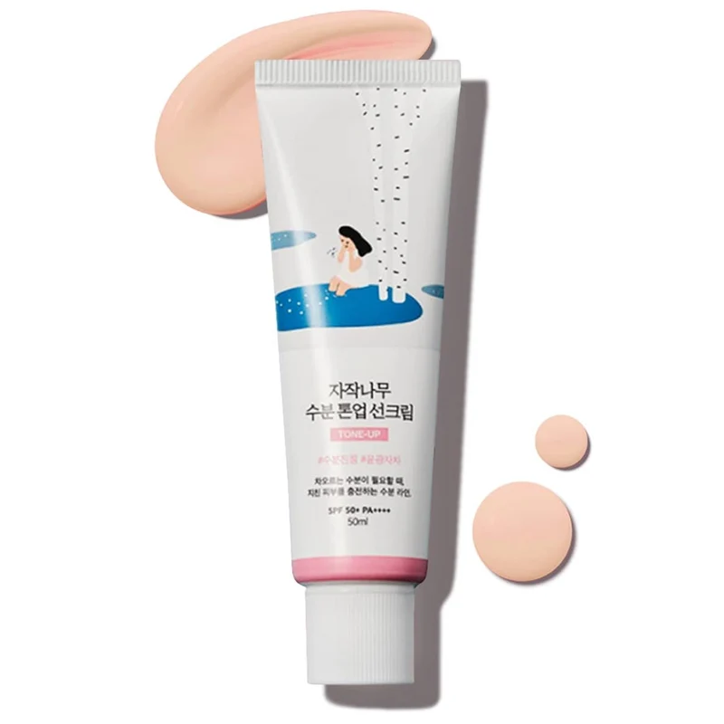 ROUND LAB Birch Juice Moisturizing Tone-Up Sunscreen SPF50+ PA++++ 50ml - Protezione solare coreana uniformante