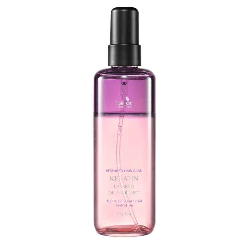LADOR Keratin Layered Oil Mist Fig Tea 130ml - Spray bifasico per capelli alla cheratina