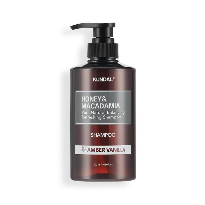 KUNDAL Honey & Macadamia Nature Shampoo Amber Vanilla 500ml - Shampoo idratante e riequilibrante