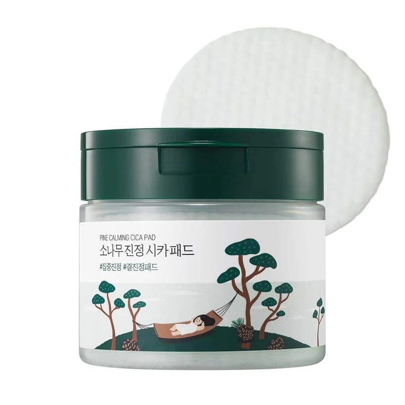ROUNDLAB Pine Calming Cica Pad 50 pcs - Dischetti imbevuti in tonico esfoliante