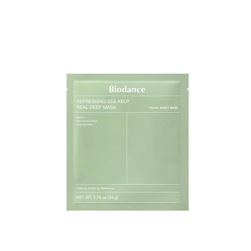 BIODANCE Refreshing Sea Kelp Real Deep Mask 34g - Maschera viso in idrogel con alga kelp