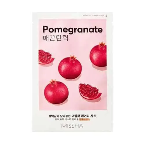 MISSHA Airy Fit Sheet Mask Pomegranate 19g - maschera viso alla melagrana slow age