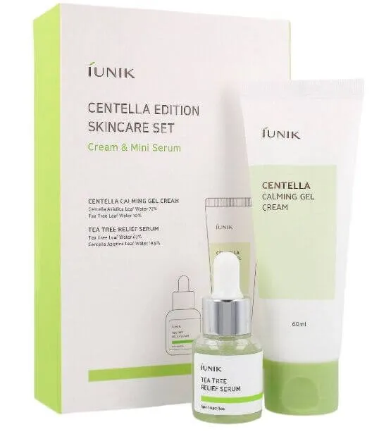 IUNIK Centella Edition Skincare Set 2pc - Set skincare con siero mini e crema gel full size