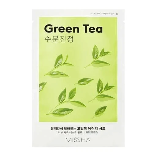 MISSHA Airy Fit Sheet Mask Green Tea 19g - Maschera viso di tessuto al tè verde