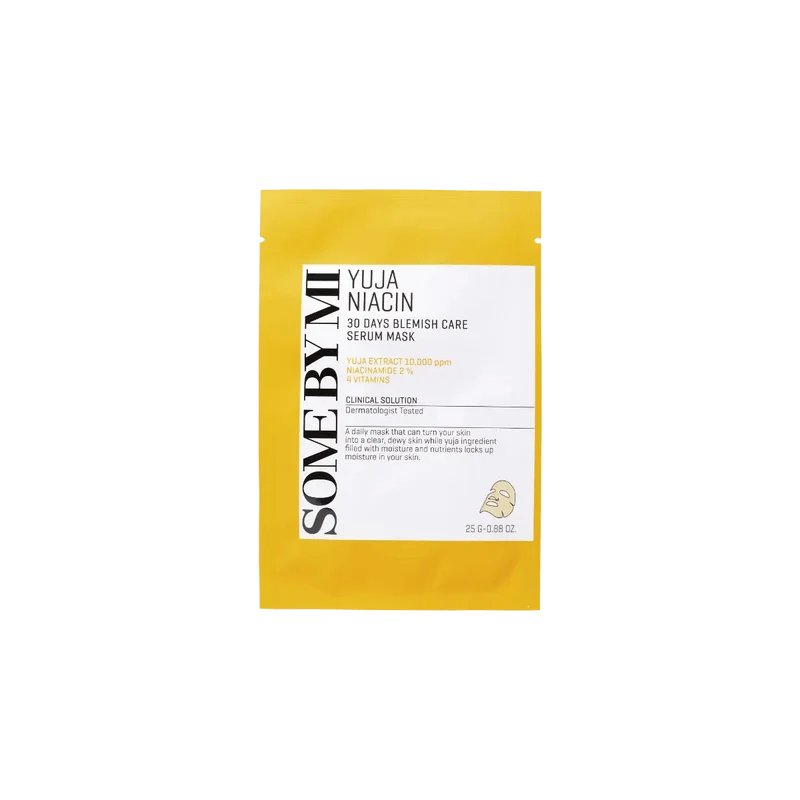 SOME BY MI Yuja Niacin 30 Days Blemish Care Serum Mask 25g - Maschera viso con Yuja