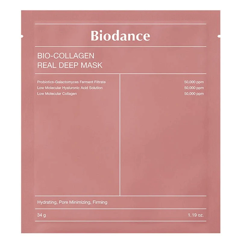 BIODANCE Bio Collagen Real Deep Mask Sheet 34g – Maschera viso idrogel al collagene per effetto Glass Skin