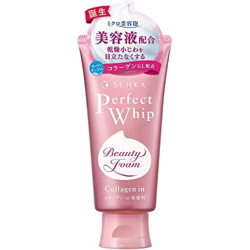 SHISEIDO Senka Perfect Whip Collagen In Cleansing Foam 120g - Detergente schiumoso con Collagene