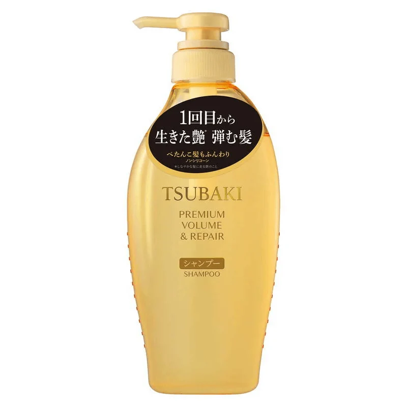 SHISEIDO TSUBAKI Premium Volume & Repair Shampoo 450ml - Shampoo per capelli con olio di camelia