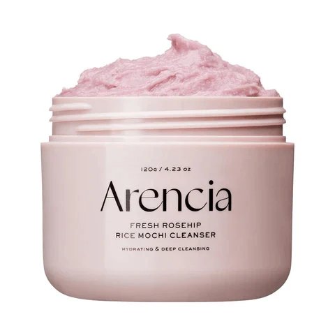 ARENCIA Fresh Rosehip Rice Mochi Cleanser 120g - Detergente viso effetto mochi