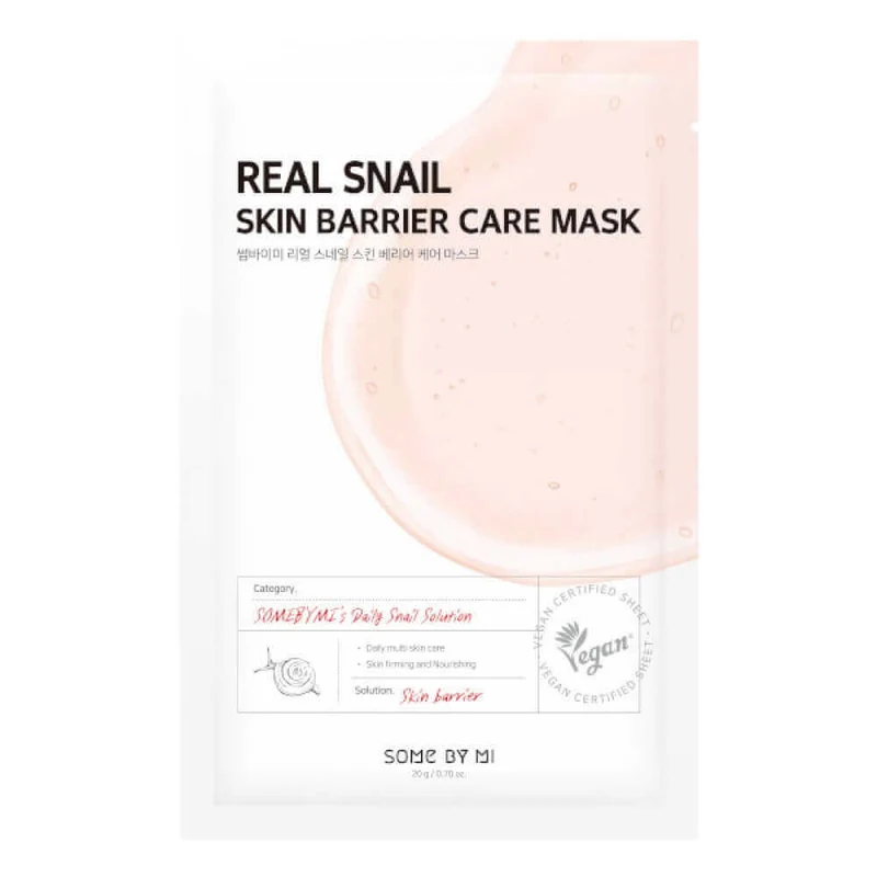 SOME BY MI Real Snail Skin Barrier Care Mask 20g - Maschera viso tessuto