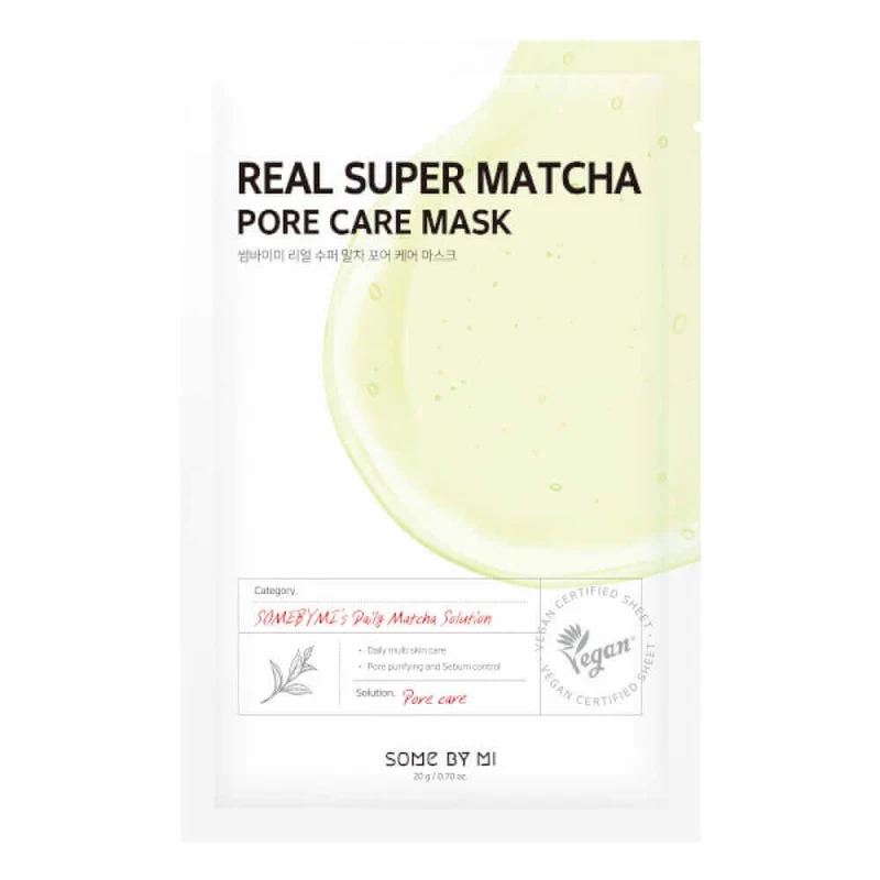 SOME BY MI Real Super Matcha Pore Care Mask 20g - Maschera viso tessuto