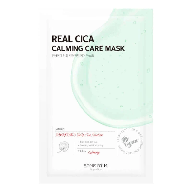 SOME BY MI Real Cica Calming Care Mask 20g - Maschera viso tessuto lenitiva