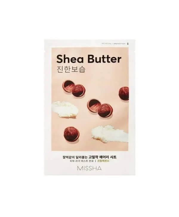 MISSHA Airy Fit Sheet Mask Shea Butter 19g - Maschera viso al burro di karitè