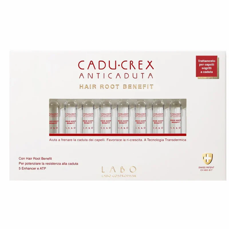 Cadu-Crex Anticaduta Hair Root Benefit Caduta Iniziale Uomo 20 Fiale + Shampoo 150ml