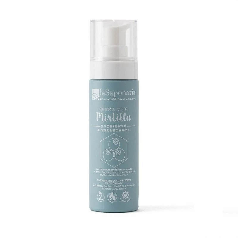 La Saponaria Mirtilla Crema Viso Nutriente e Vellutante 50ml