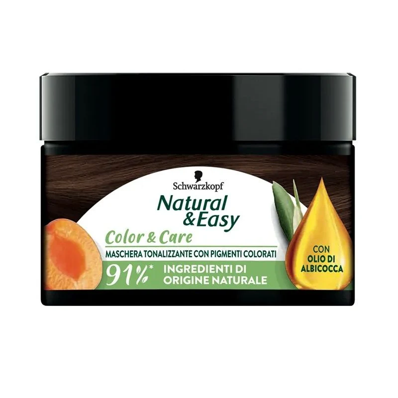 Schwarzkopf Natural & Easy Color & Care maschera tonalizzante castano scuro 150ml