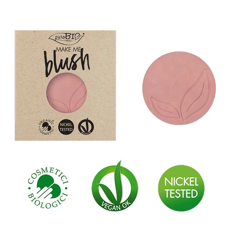 PuroBio Cosmetics Blush n.01 rosa satinato riflessi dorati