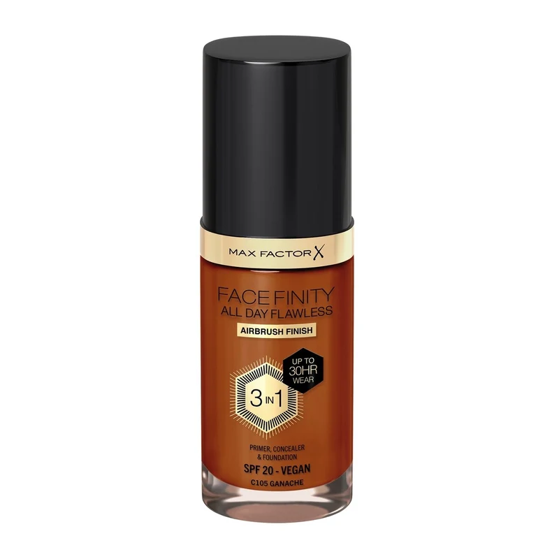 Max Factor Fondotinta Facefinity All Day Flawless 3In1 C105 Ganache 30ml