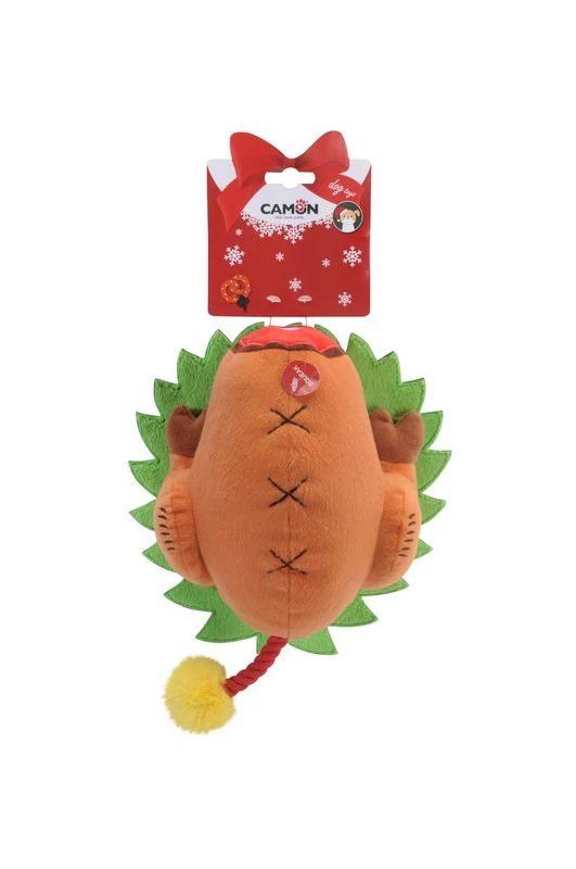 Camon Gioco Tacchino Natalizio in Peluche Con Corda Per Cani