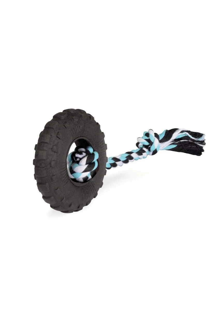 Camon Gioco Cani Pneumatico In Foam TPR Con Corda In Cotone 21cm