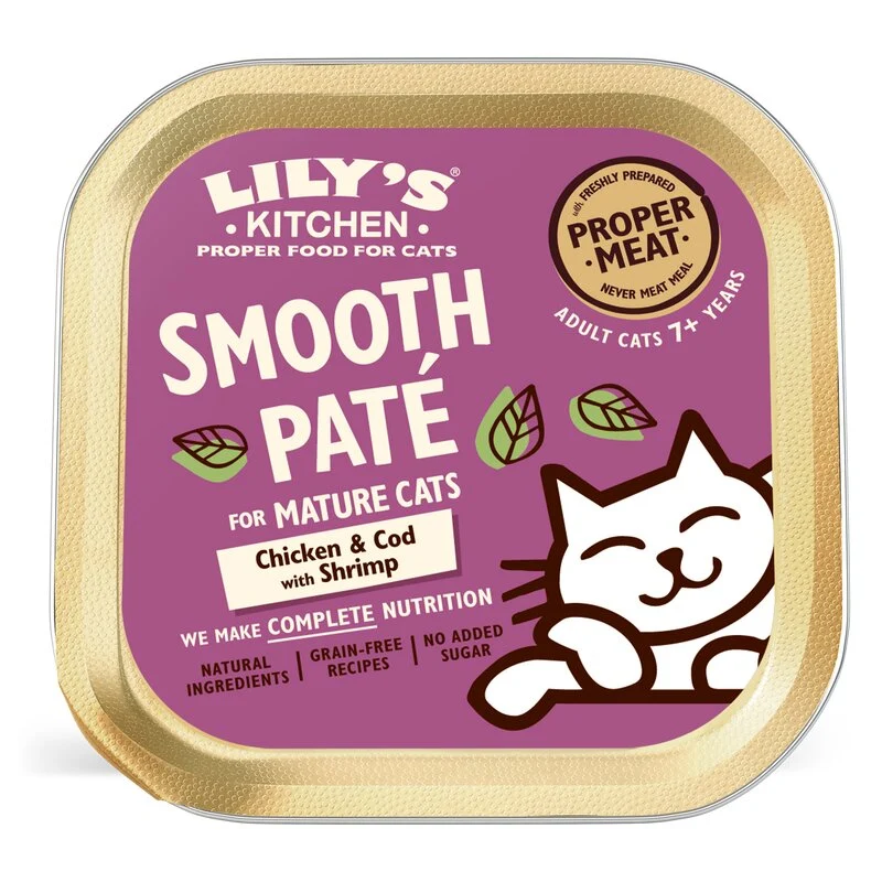 Lily's Kitchen Smooth Chicken & Cod with Shrimp Paté for Mature Cats 85g