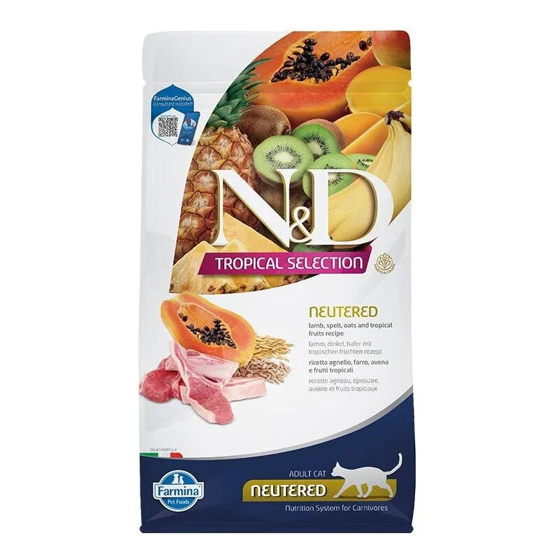 Farmina N&D Cat Tropical Selection Neutered Lamb Per Gatti Sterilizzati 1.5kg