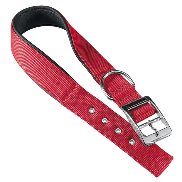 Ferplast Daytona C Collare In Nylon Con Soffice Imbottitura Rosso Per Cani C25/53