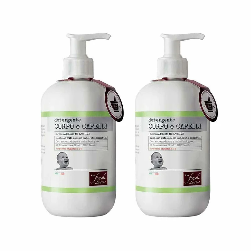 Fiocchi Di Riso Detergente Talco Corpo/Capelli 2x400ml
